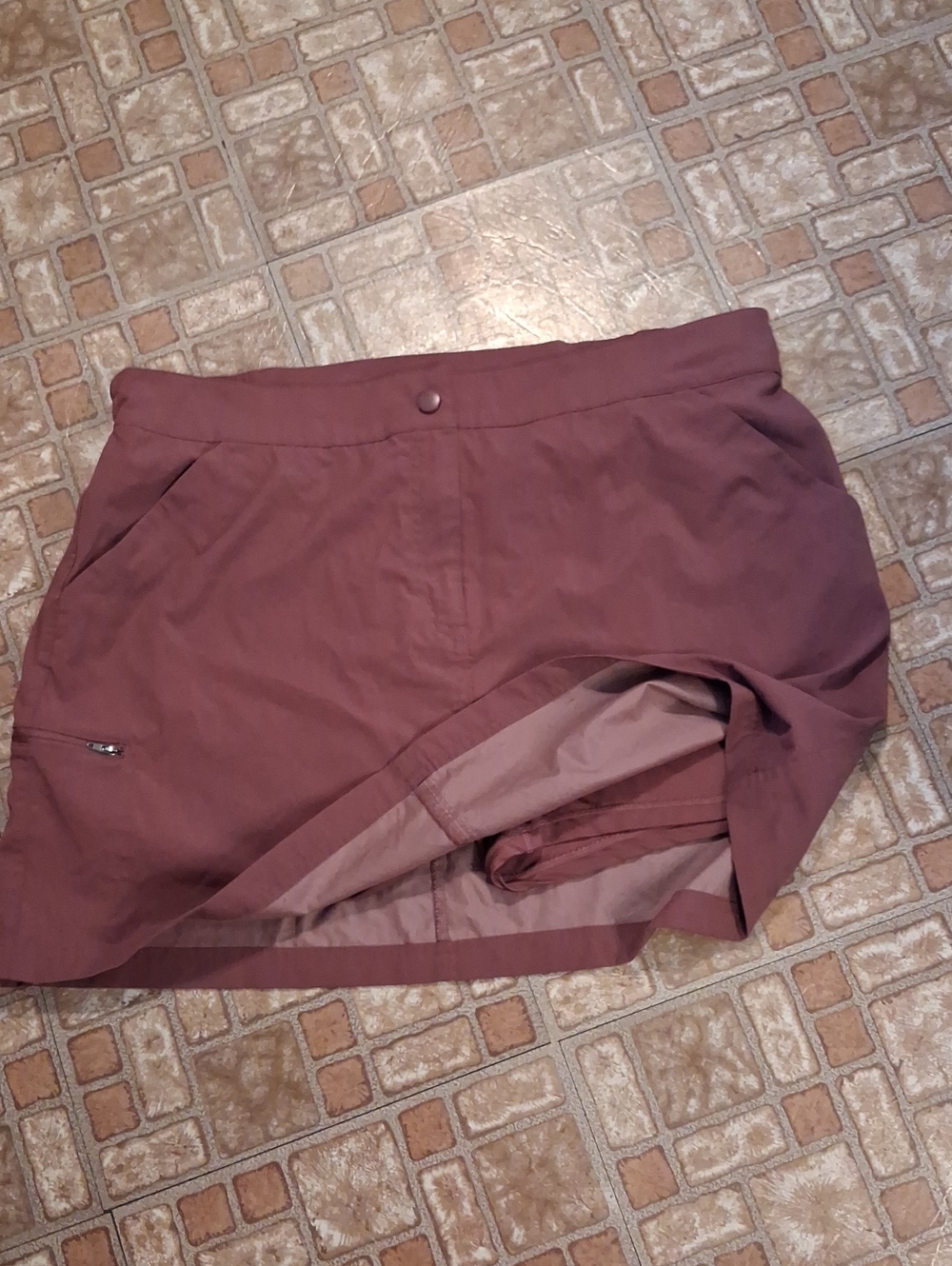 Pull-On Skort with Zip Pocket Size Xlarge
